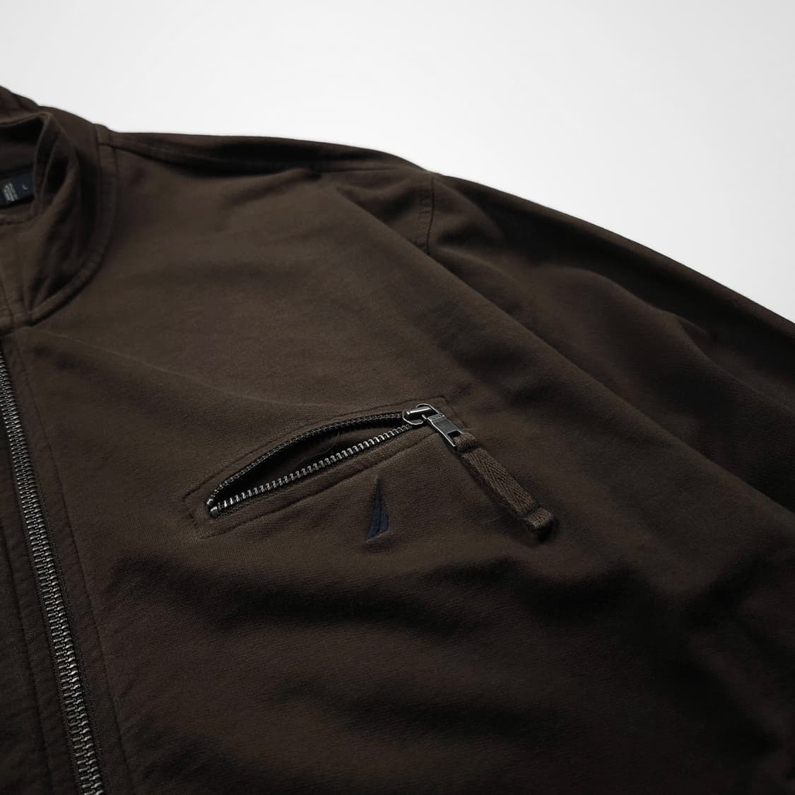 노티카 하이넥 풀오버 스웻 집업 자켓 다크 브라운 (XL) 상품이미지3