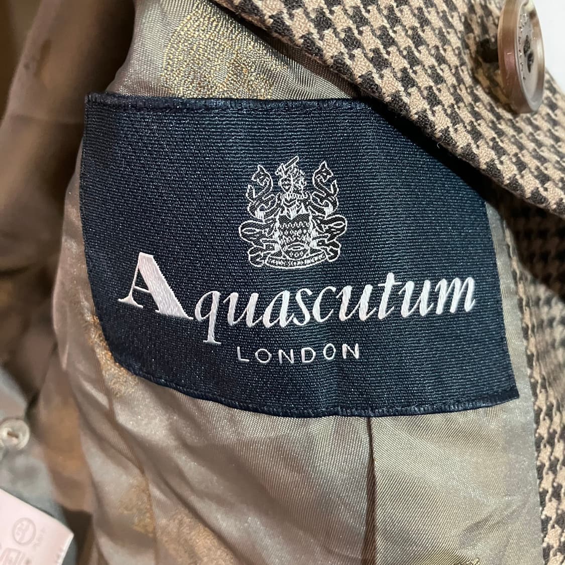 아쿠아스큐텀 차이나넥 체크자켓 상품이미지5