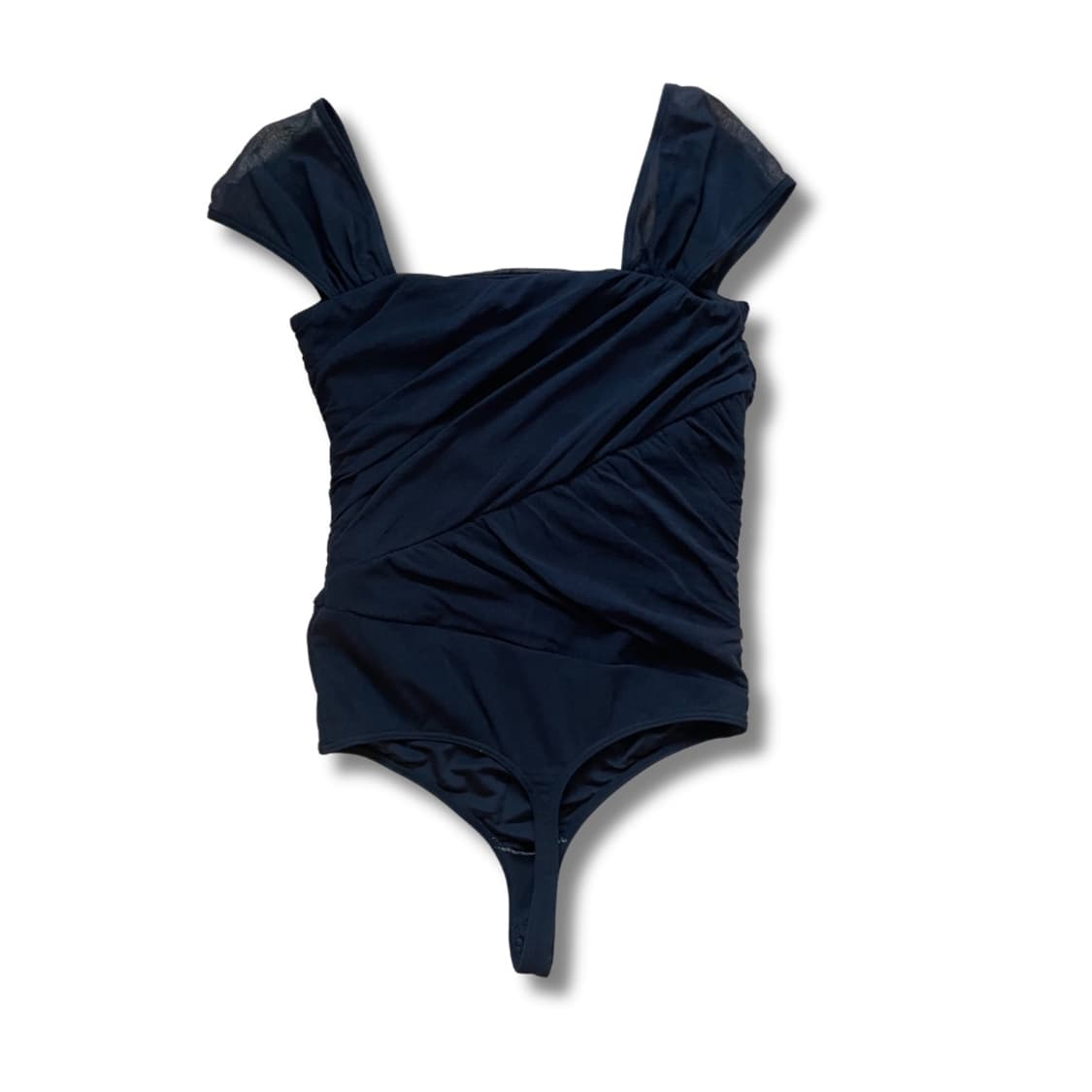 WOLFORD Sheer Sleeve Drape Bodysuit 상품이미지2