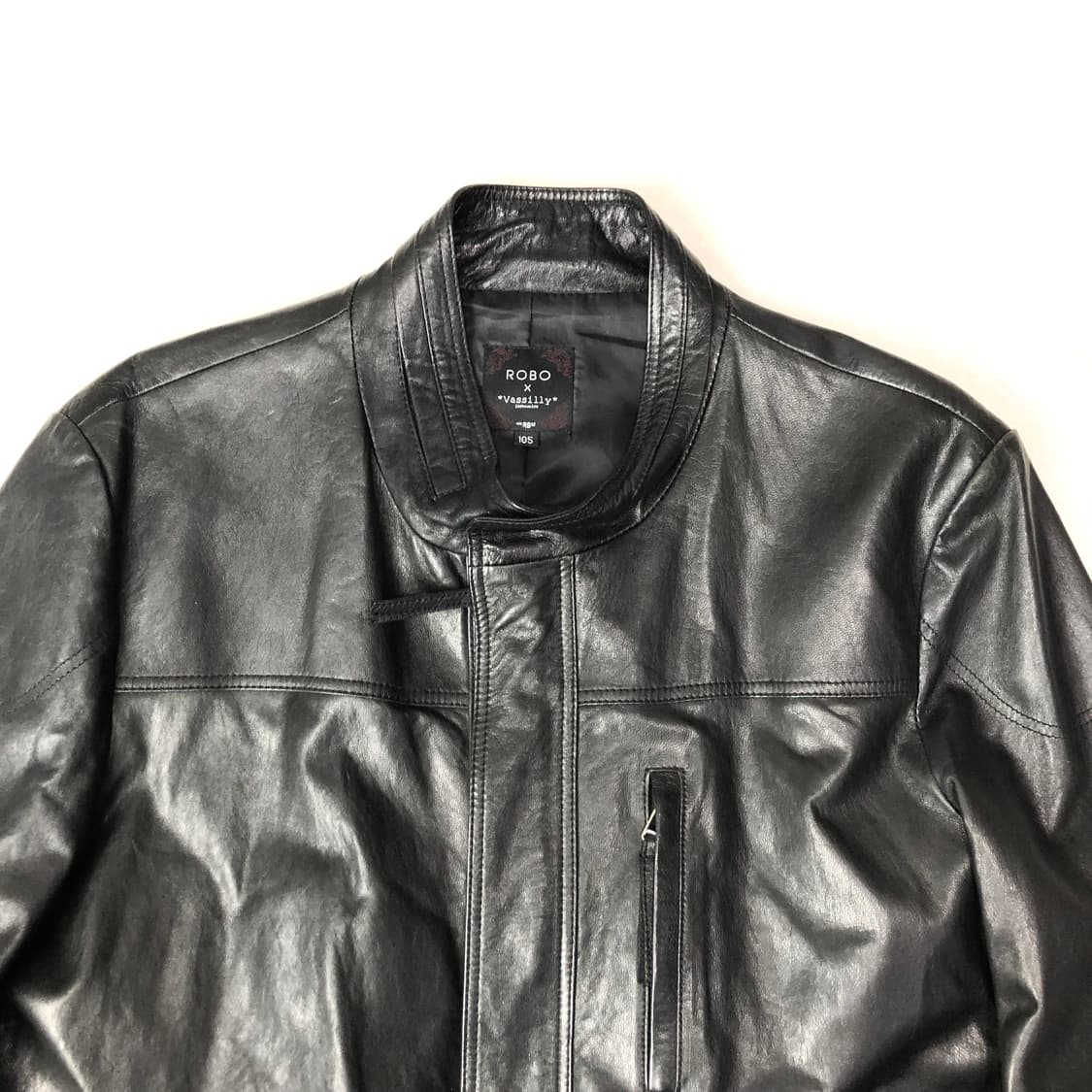로보x바시티 이태리 램스킨 레더자켓 상품이미지4