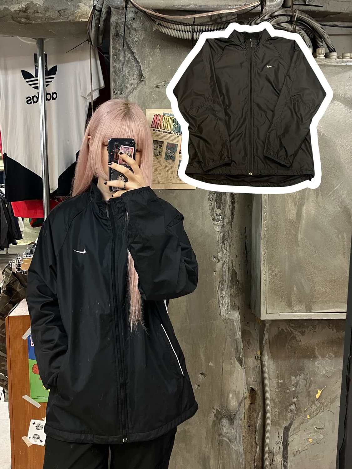 나이키 바람막이 블랙 XL  #csz1414 상품이미지1