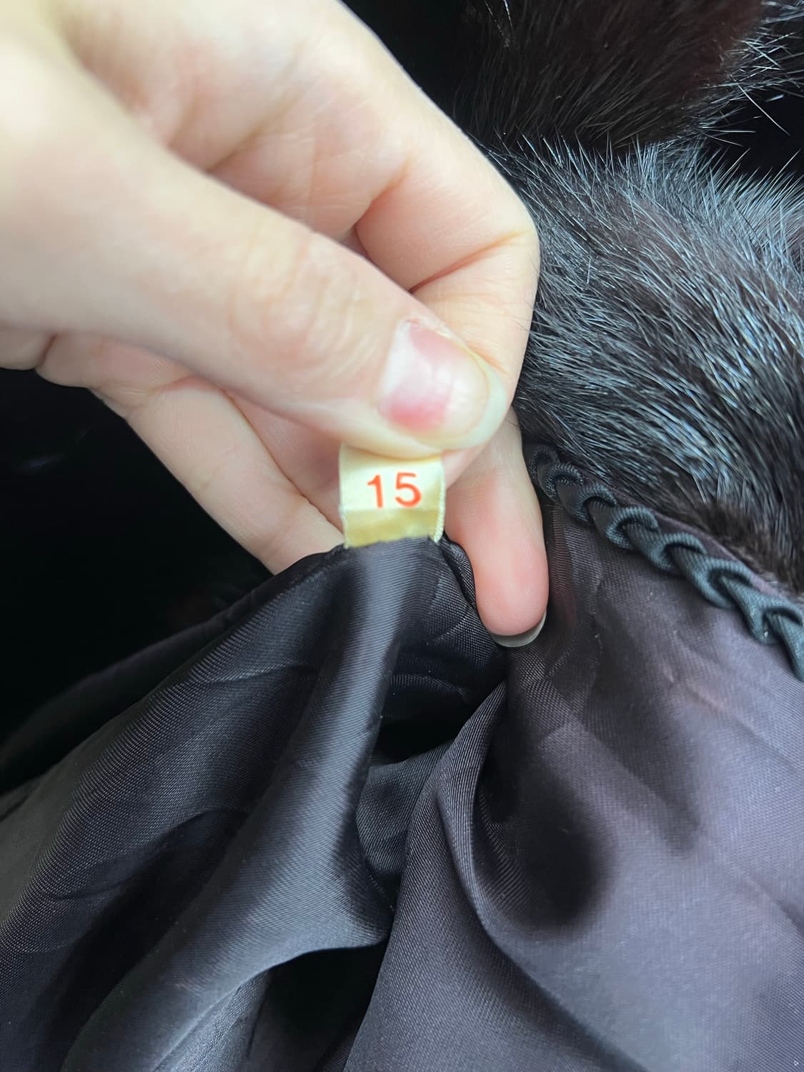 Vintage Dark Brown Faux Mink Fur Jacket 상품이미지3