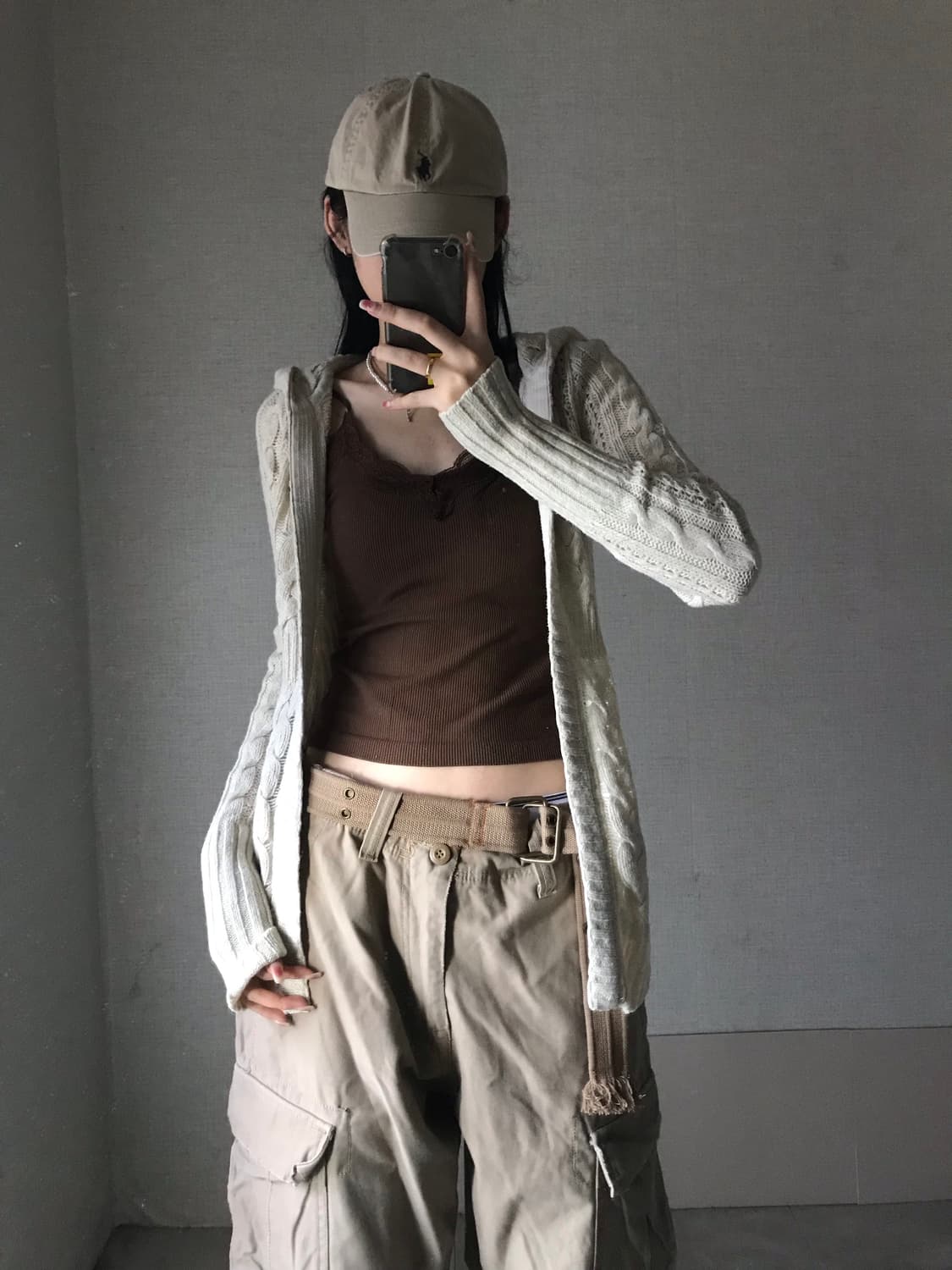 아베크롬비 아이보리 후드 가디건 상품이미지4