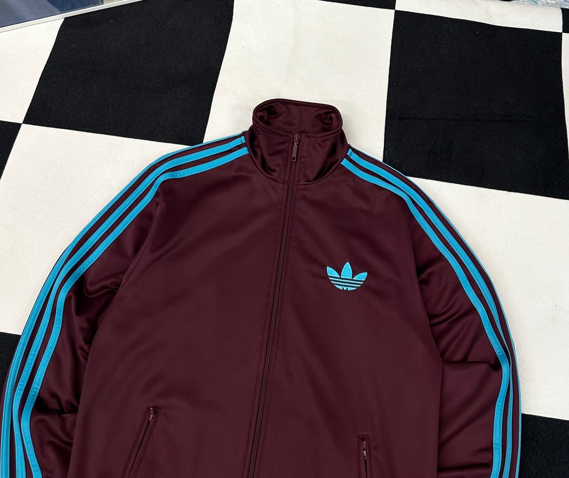 아디다스 민트 버건디 트랙탑 저지 M 상품이미지2