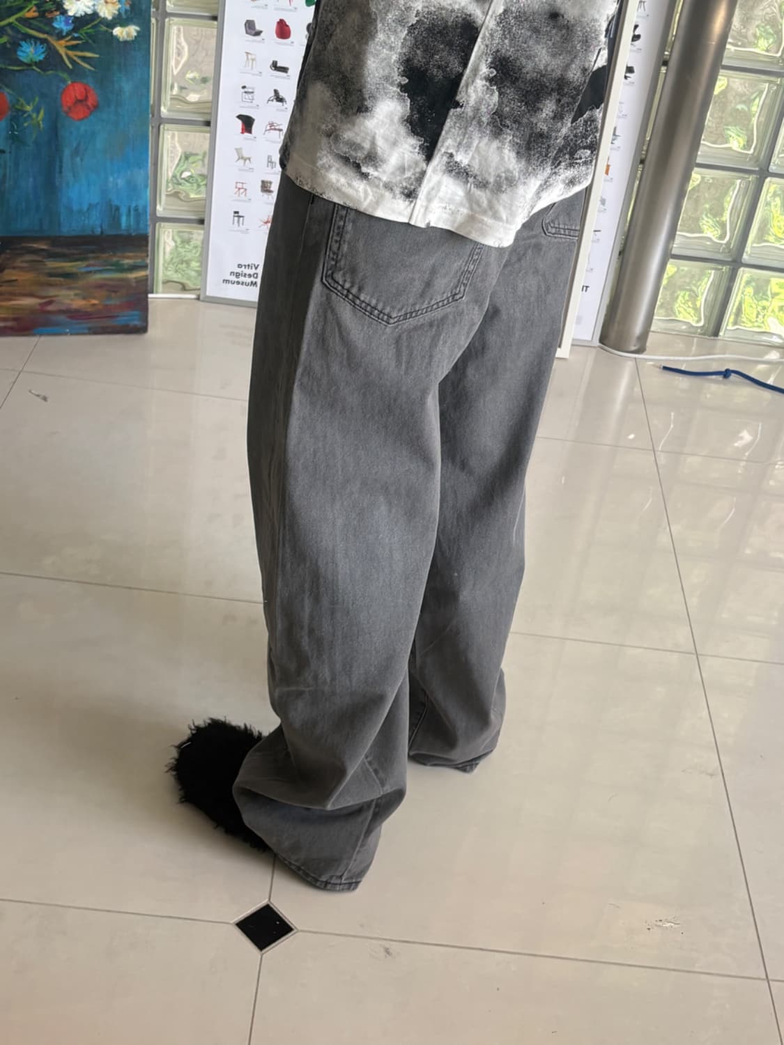 barrel leg jeans pant EC LONG 상품이미지1