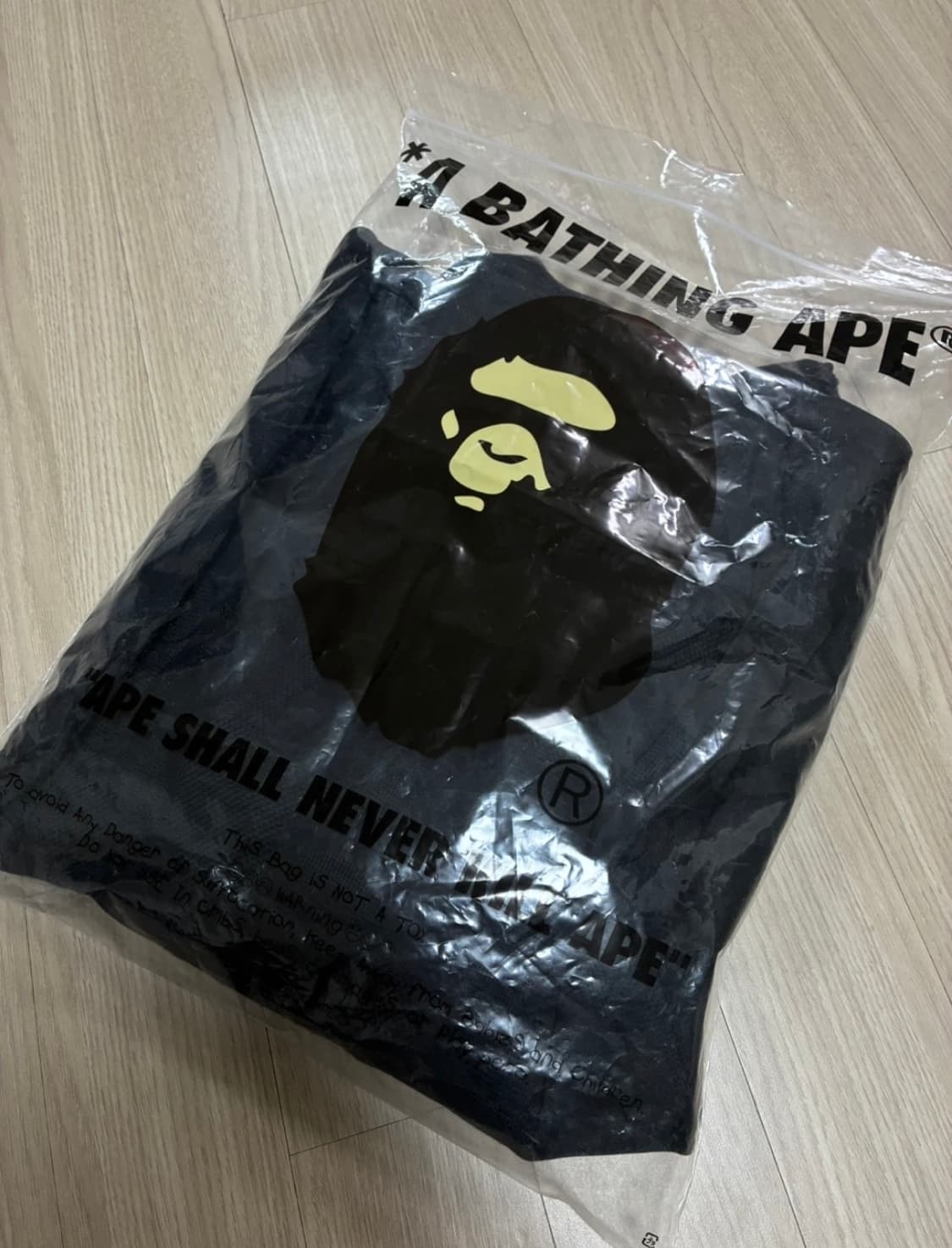 베이프 솔리드 카모 자카드 후드집업 블랙 XL 새상품 상품이미지6