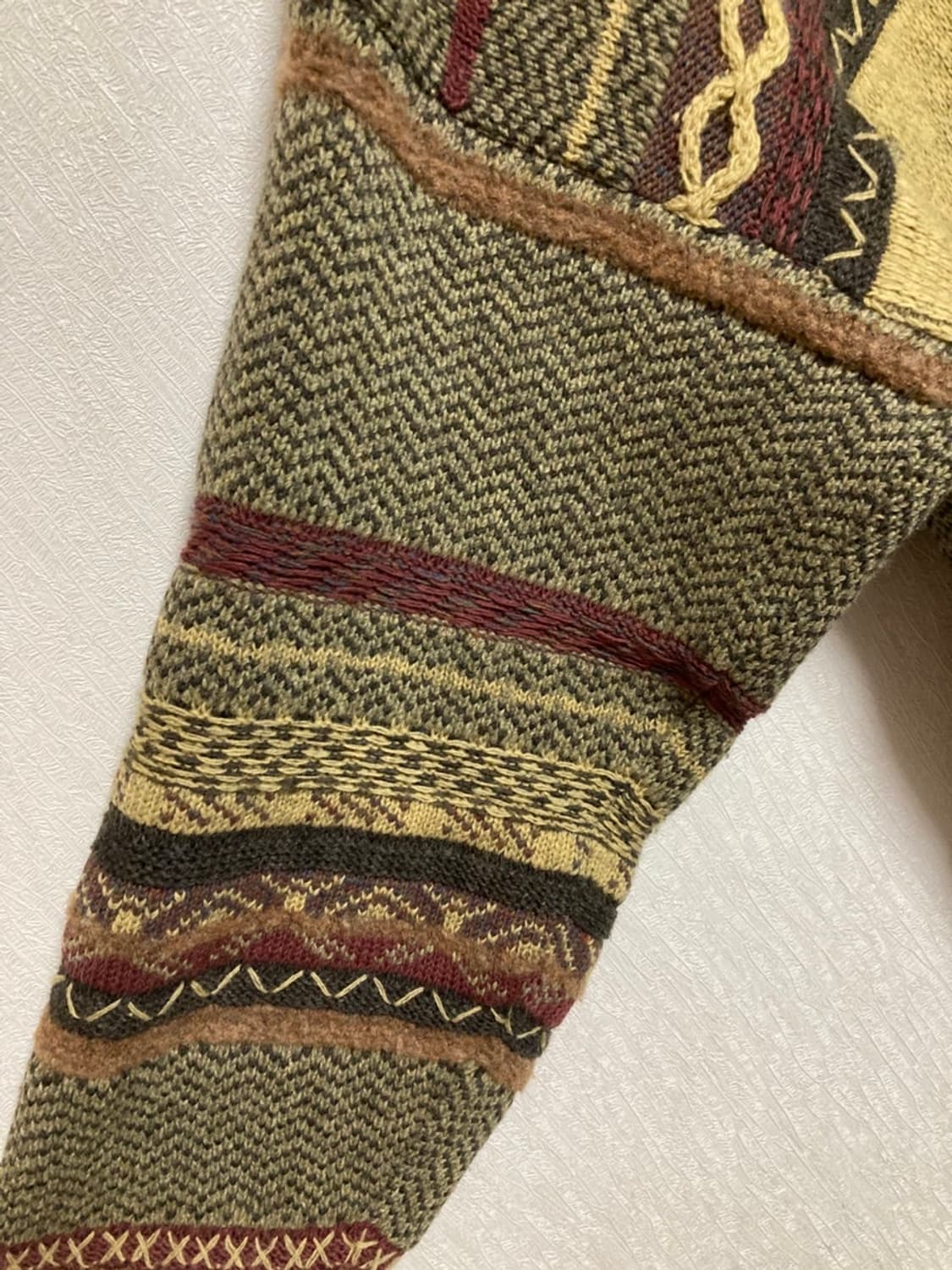 대장급)빈티지 스노위피크 빈티지 울 니트 쑥색snowy peak 상품이미지5