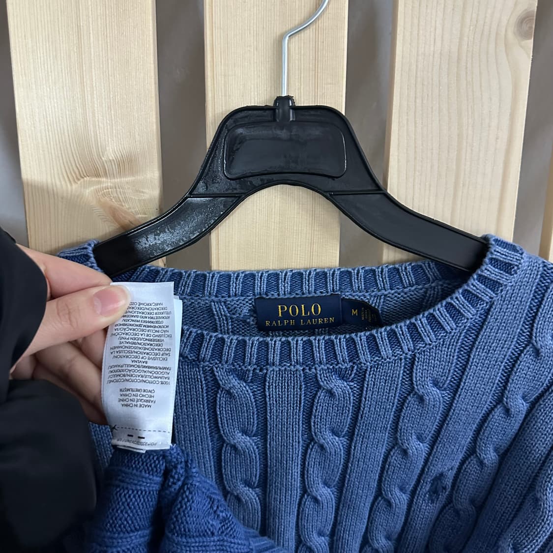 (M) 폴로 랄프로렌 블루 케이블 니트 스웨터 상품이미지6