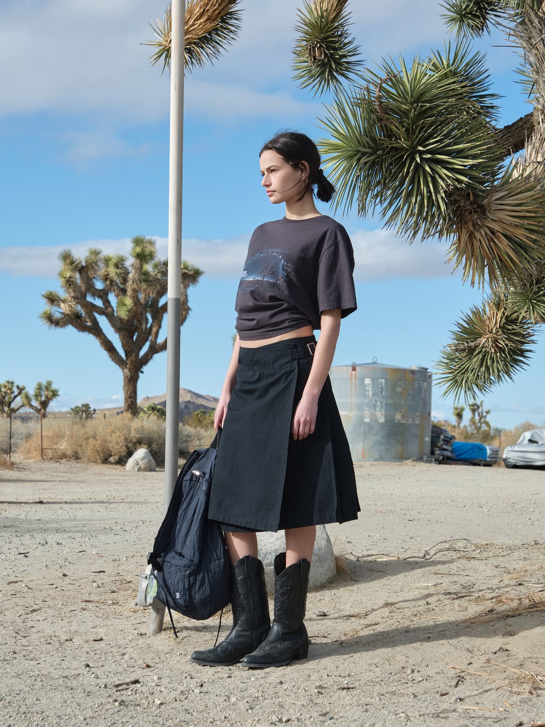 로우클래식 JOSHUA TREE T-SHIRT DEEP CHARCOAL 상품이미지2