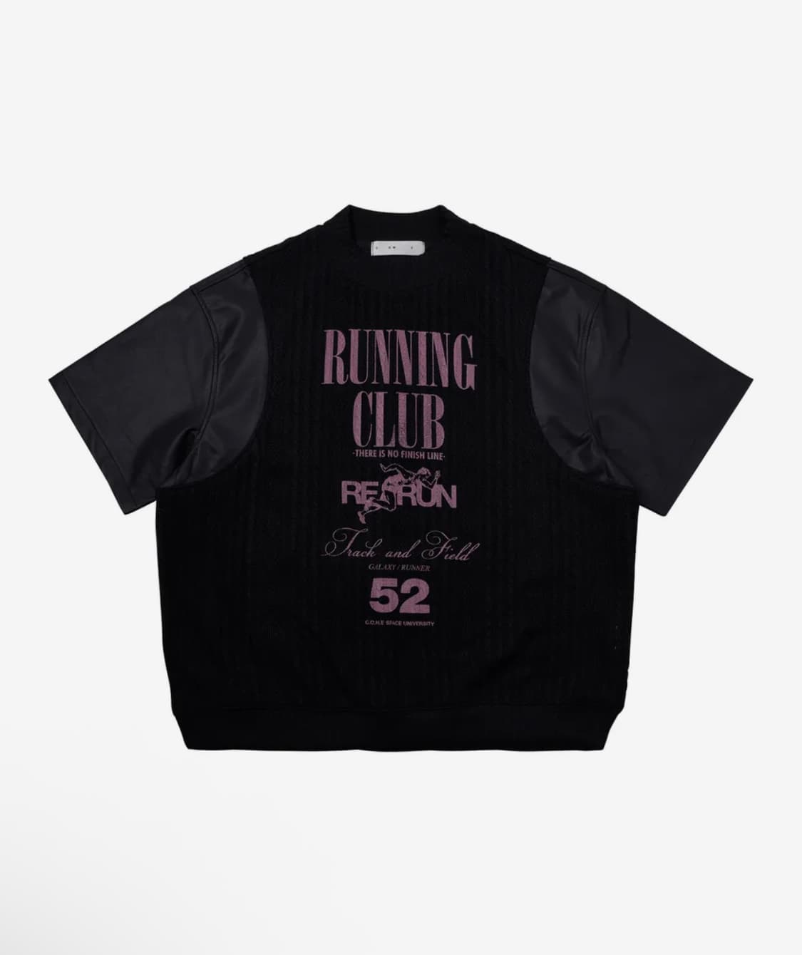 씨오엠이 레더 가죽 블랙 반팔 니트 L 상품이미지3