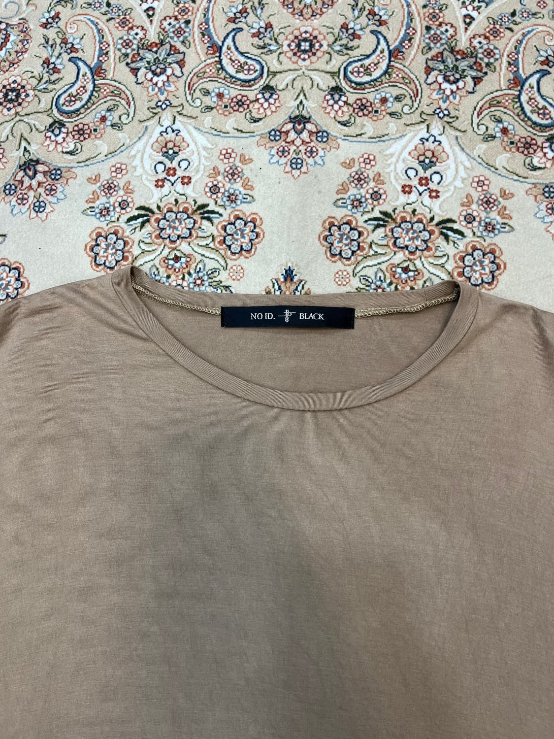 노아이디 블랙 풀오버 드롭숄더 티셔츠 상품이미지3