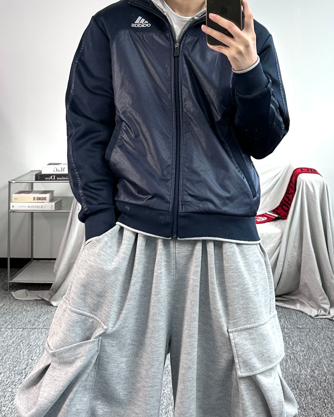 아디다스 네이비 트랙탑 져지 M 상품이미지3