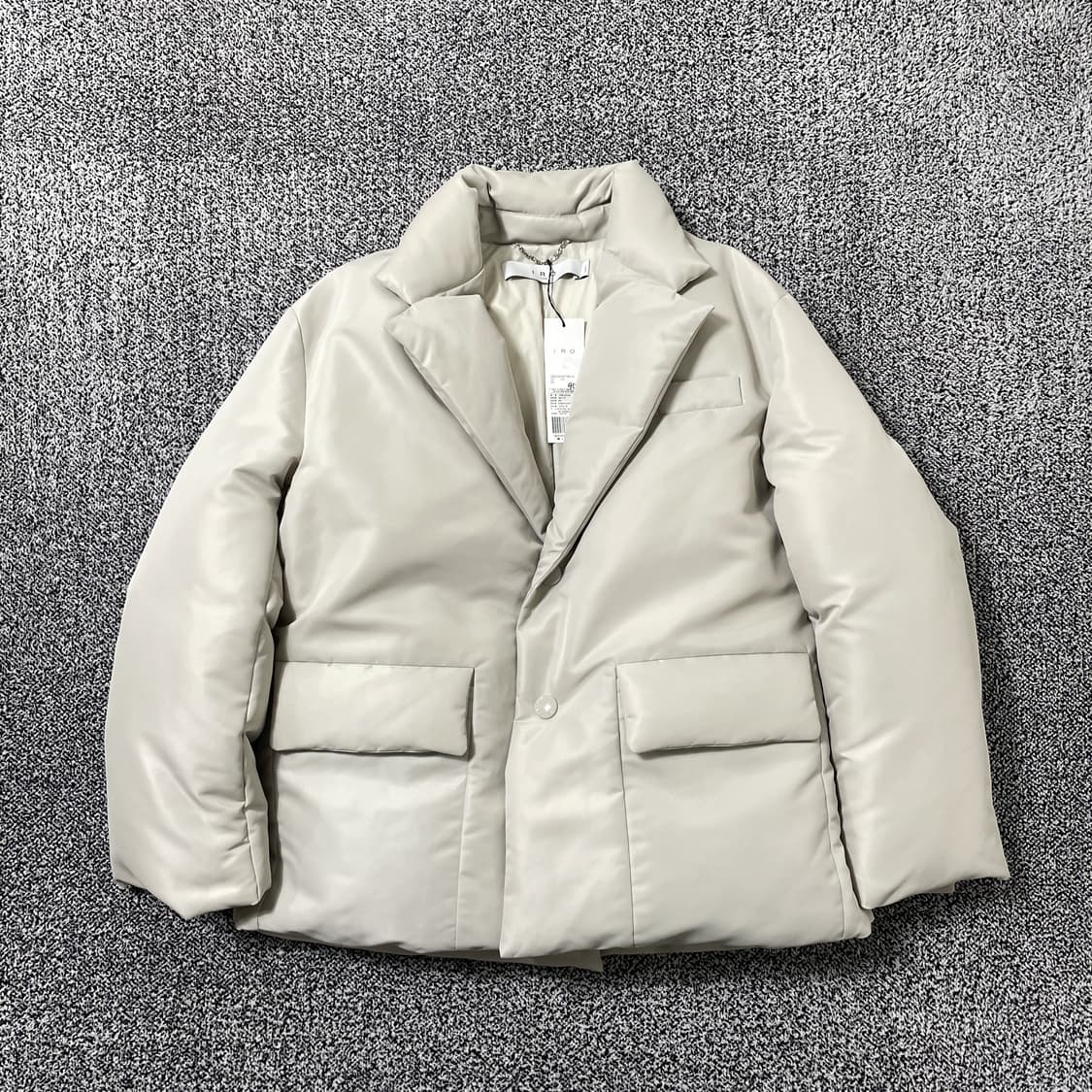 빈티지9. (새상품) IRO 이로 글로시 패딩 구스다운 거위털 아이보리 상품이미지1