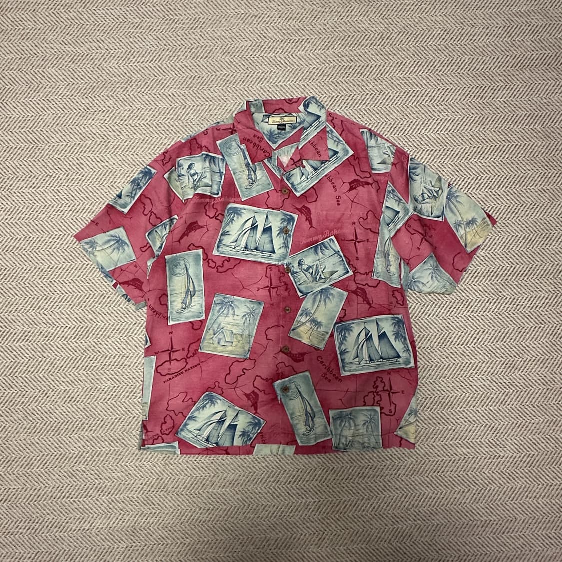 TOMMY BAHAMA silk 100% hawaiian shirt 상품이미지1