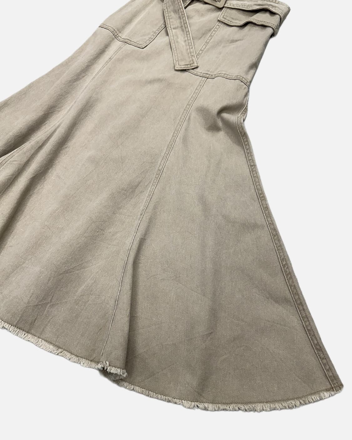 beige belted flare skirt 상품이미지3