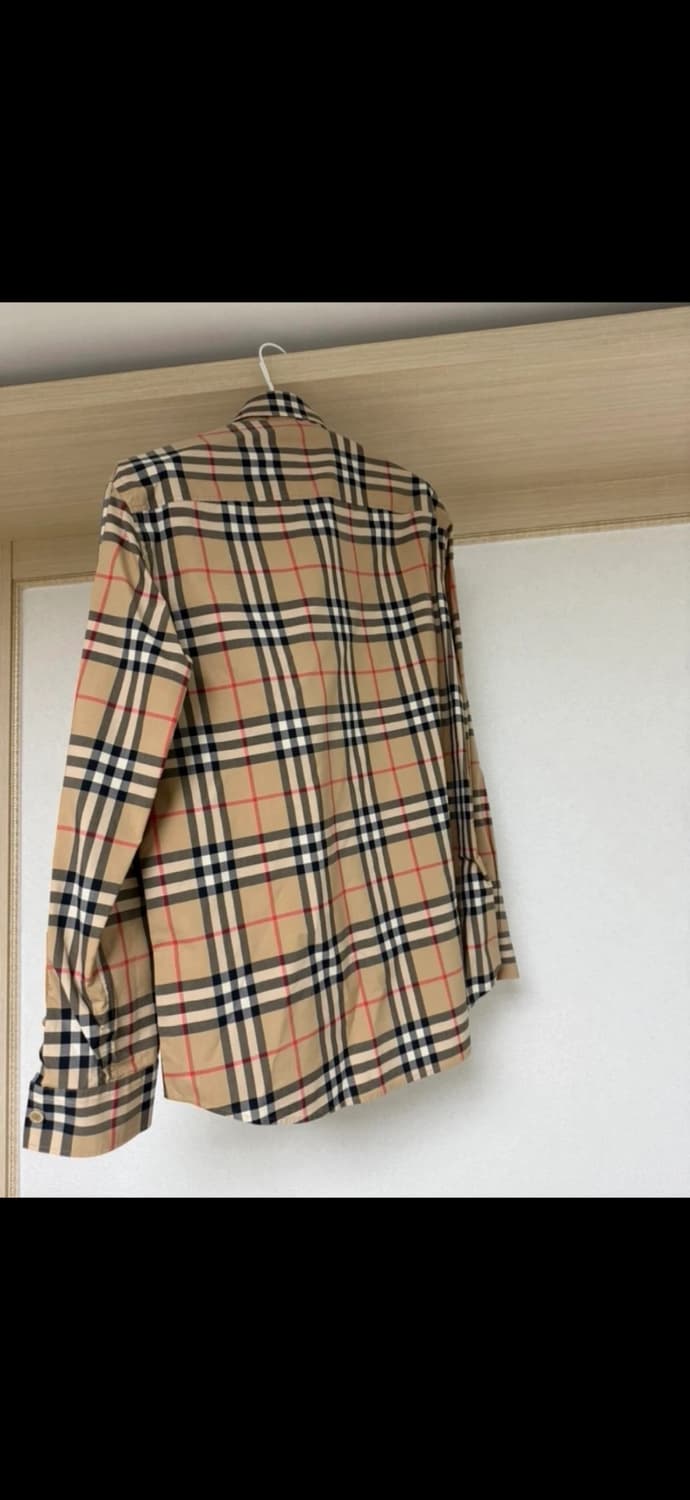 [정품] 버버리 체크 코튼 포플린 셔츠 아카이브 베이지 남방 상품이미지4