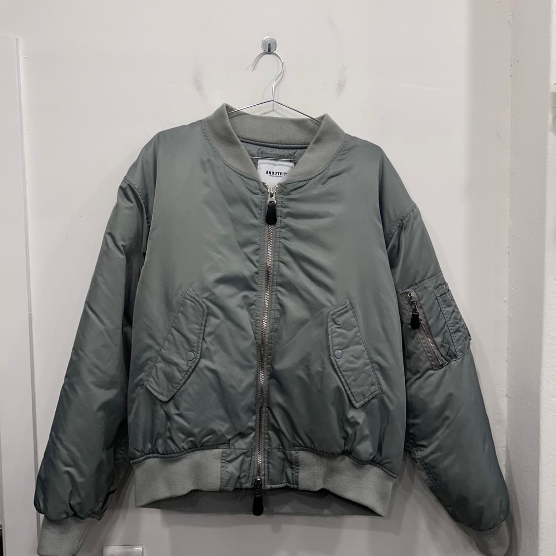 ANOUTFIT 나일론 MA-1 항공 점퍼 자켓 상품이미지2
