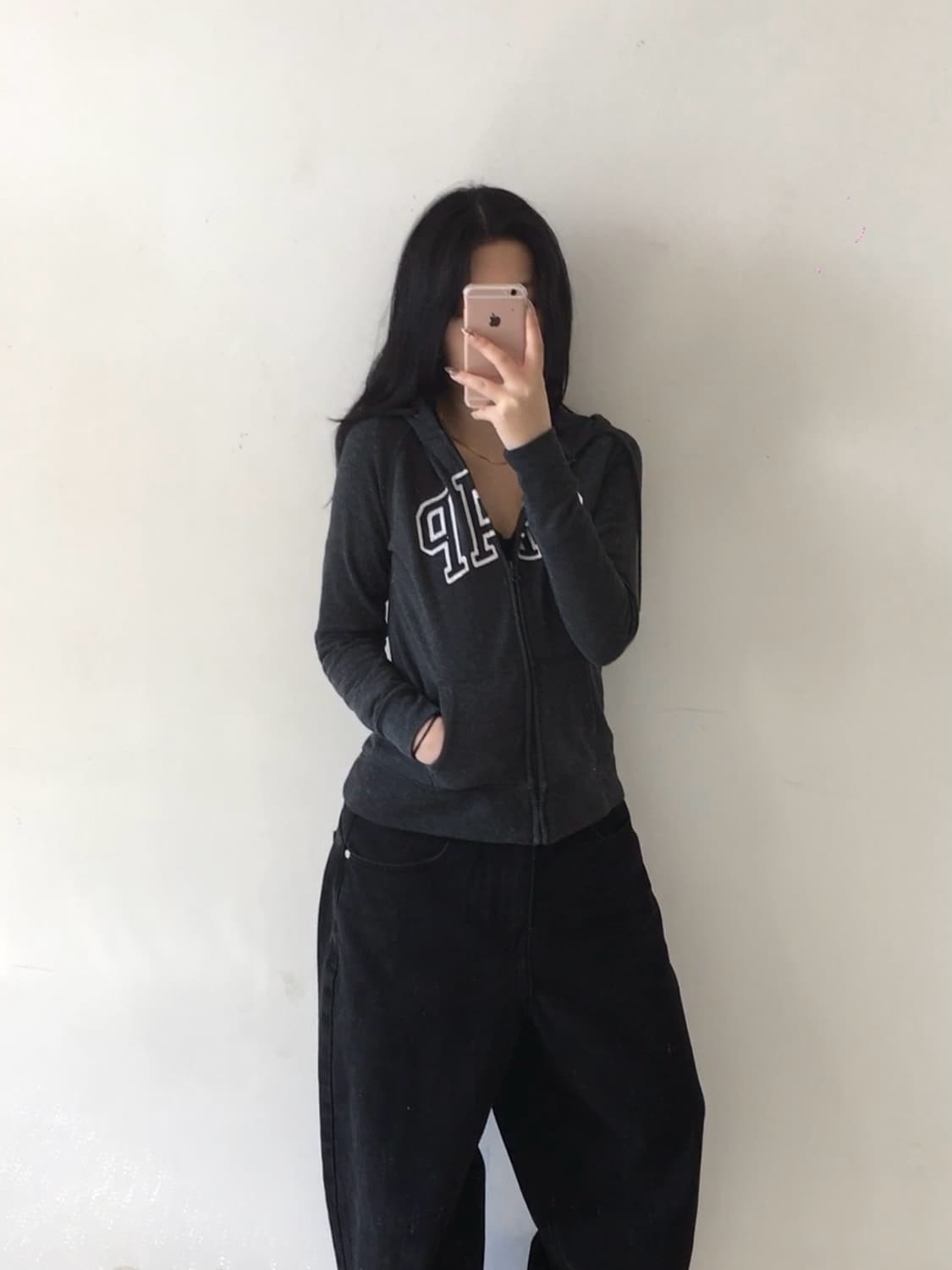 갭 패치 로고 후드집업 상품이미지2