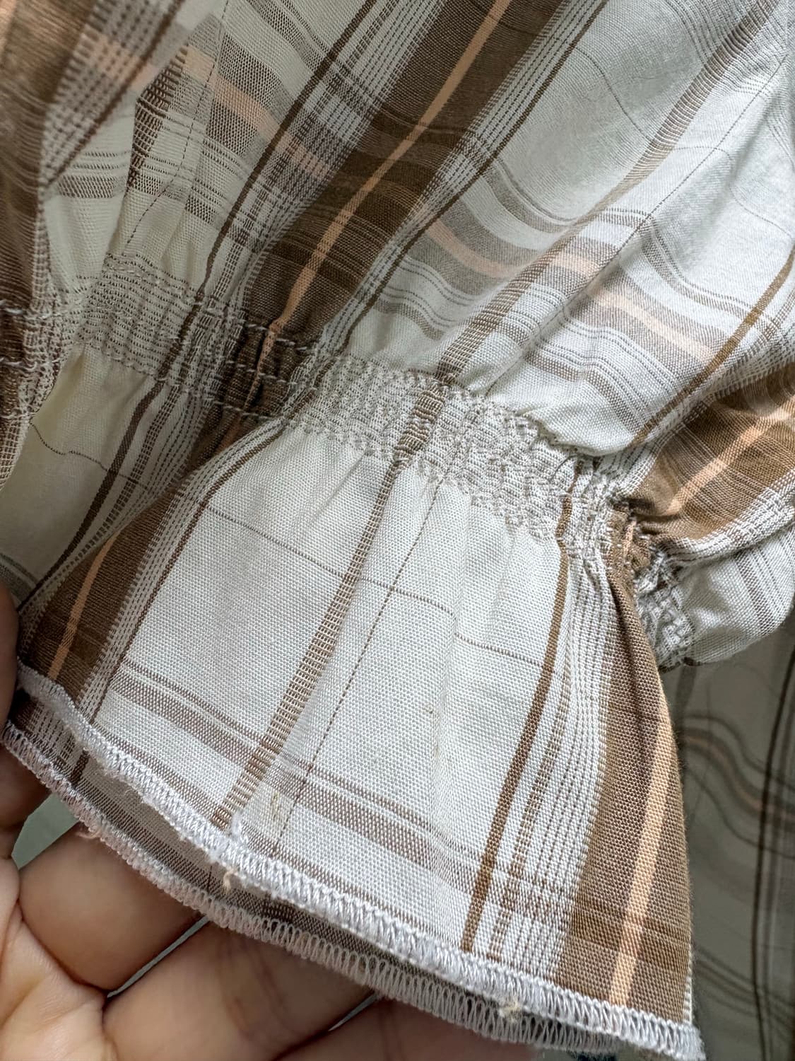 체크 후드 레이스 블라우스 상품이미지10