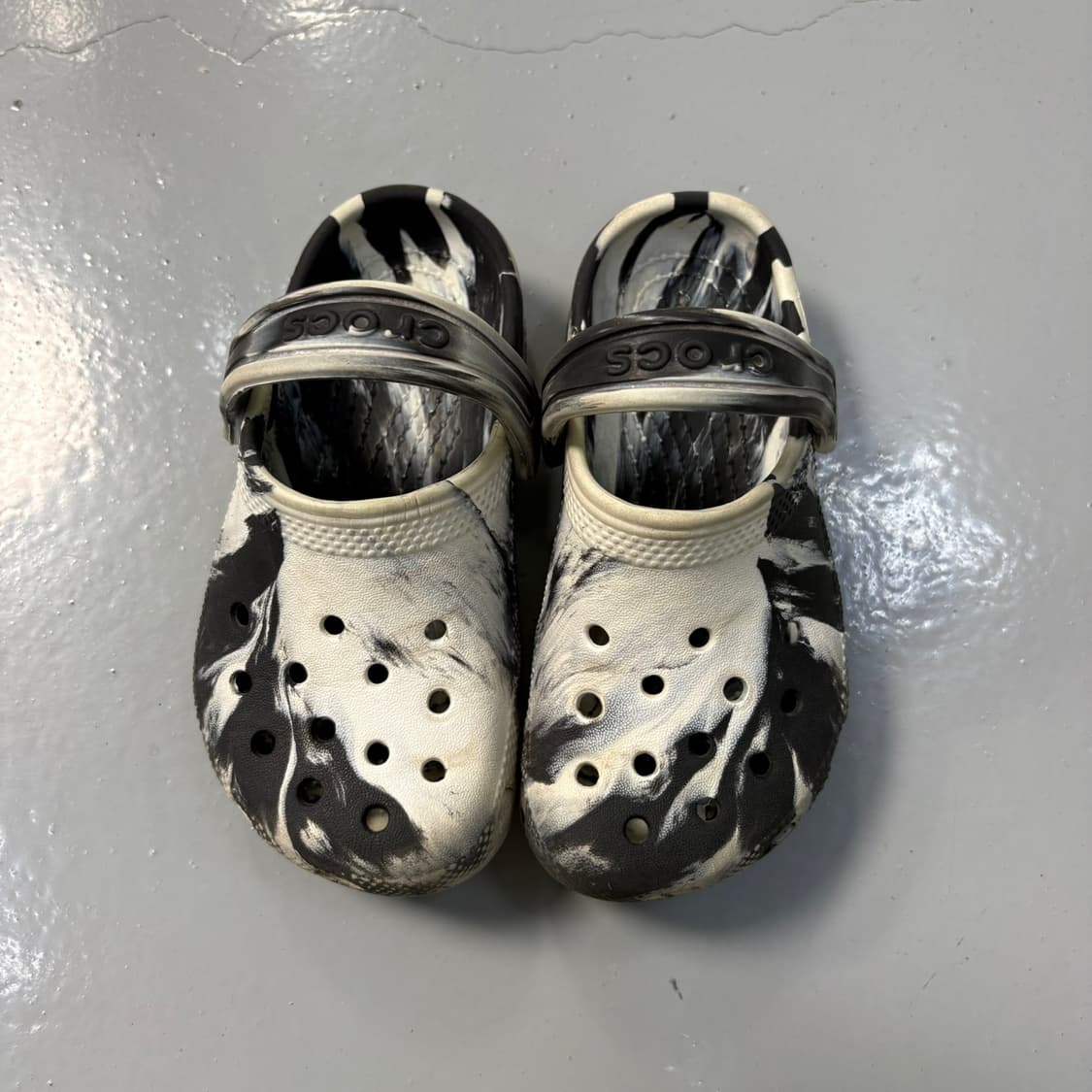 9 크록스 키즈 클래식 마블 슬리퍼 0406J 상품이미지1