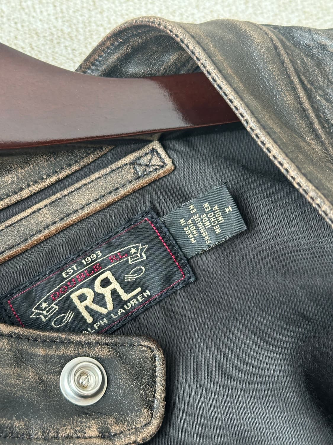 RRL 슬림핏 레더 모토 자켓 M 상품이미지2