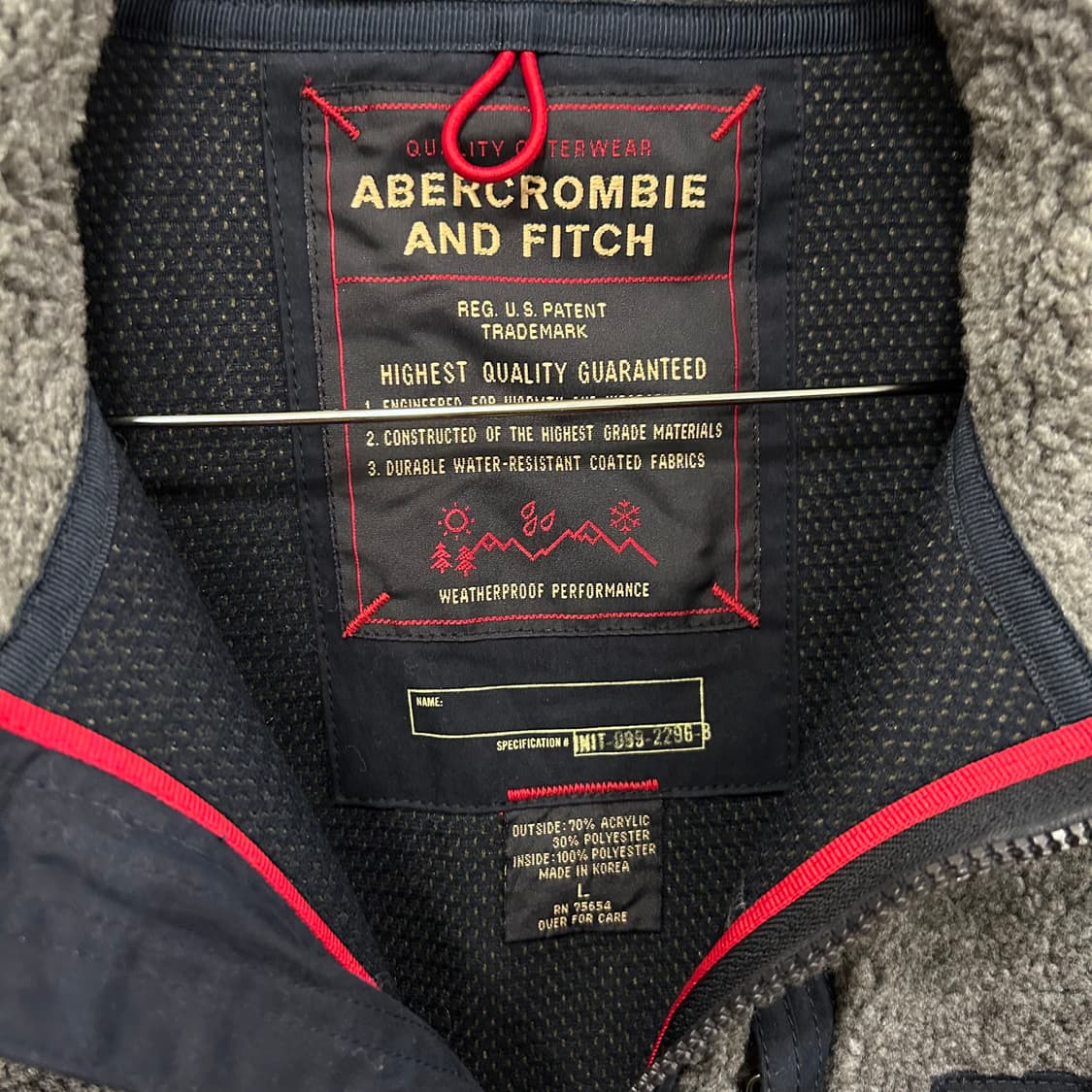 아베크롬비 앤 피치 체스트포켓 뽀글이 플리스 상품이미지3