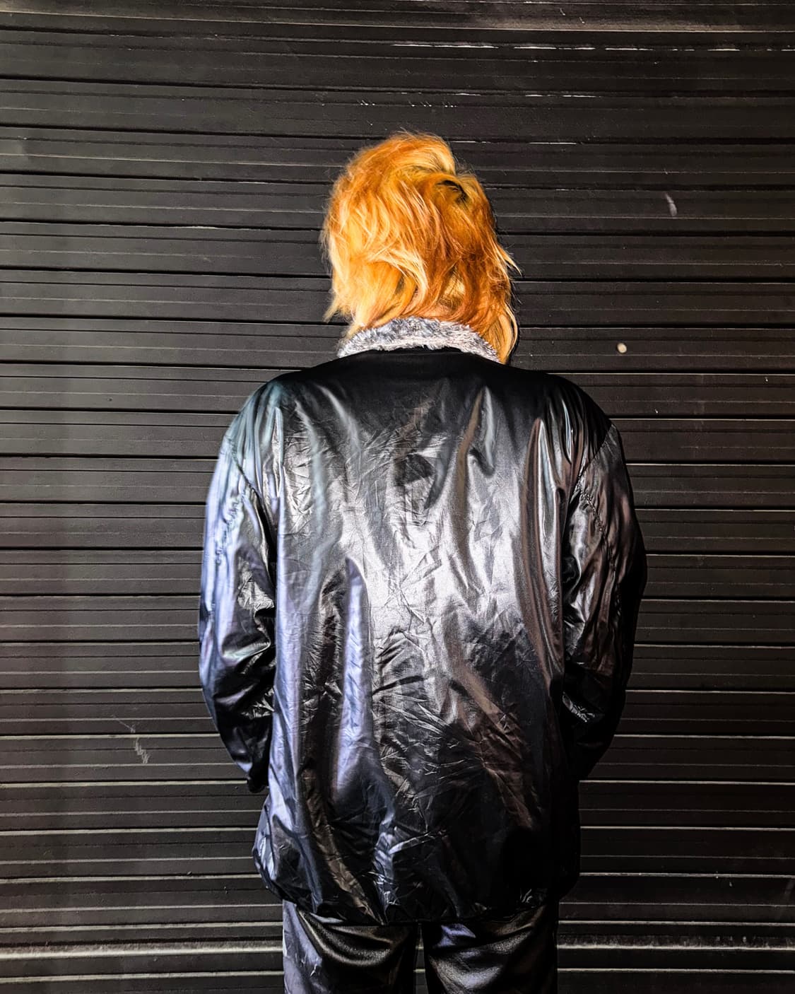 Reversible Faux Fur × Glossy Nylon Jacke 상품이미지3