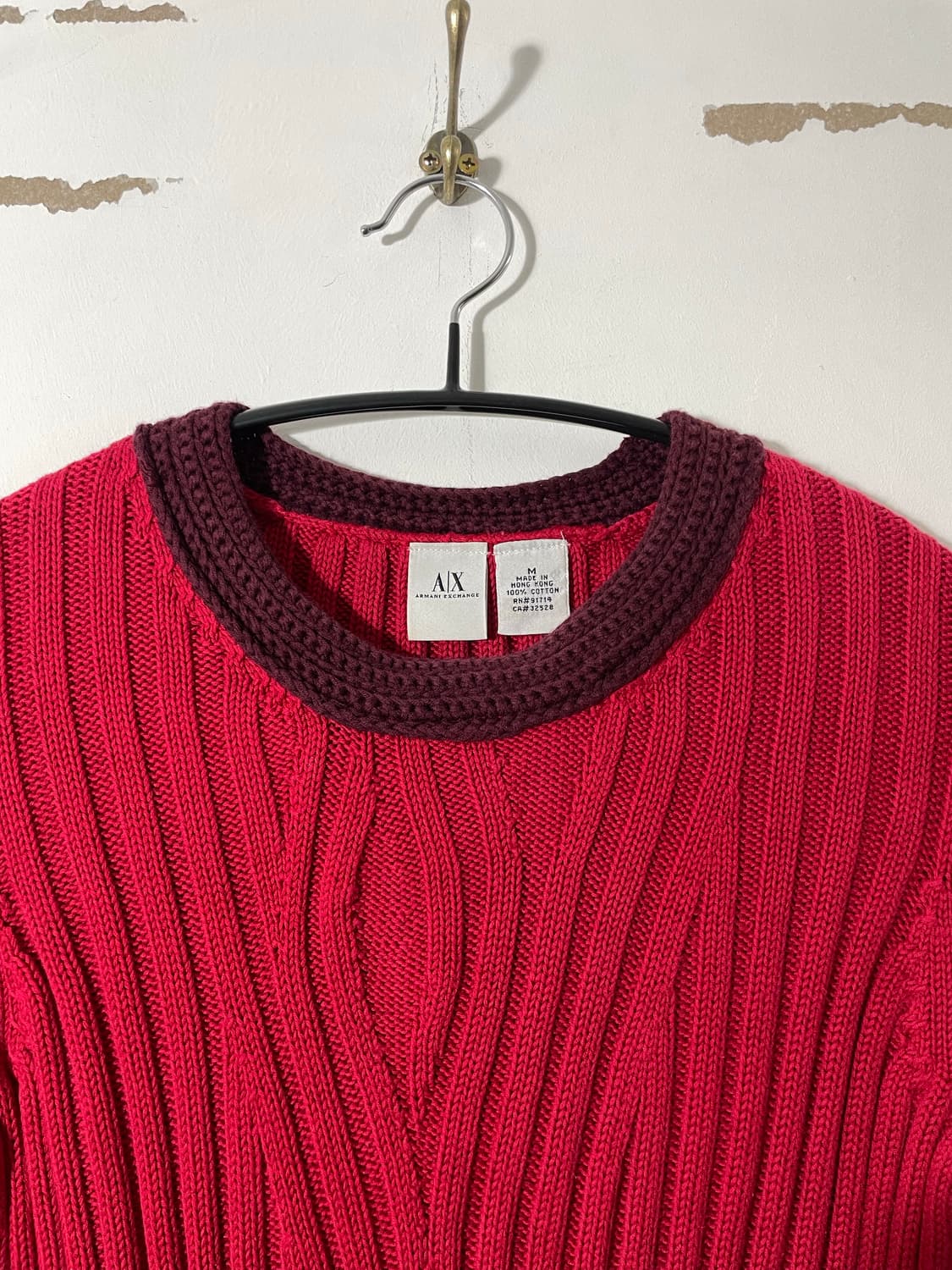 알마니 익스체인지 슬림핏 케이블 니트 상품이미지3