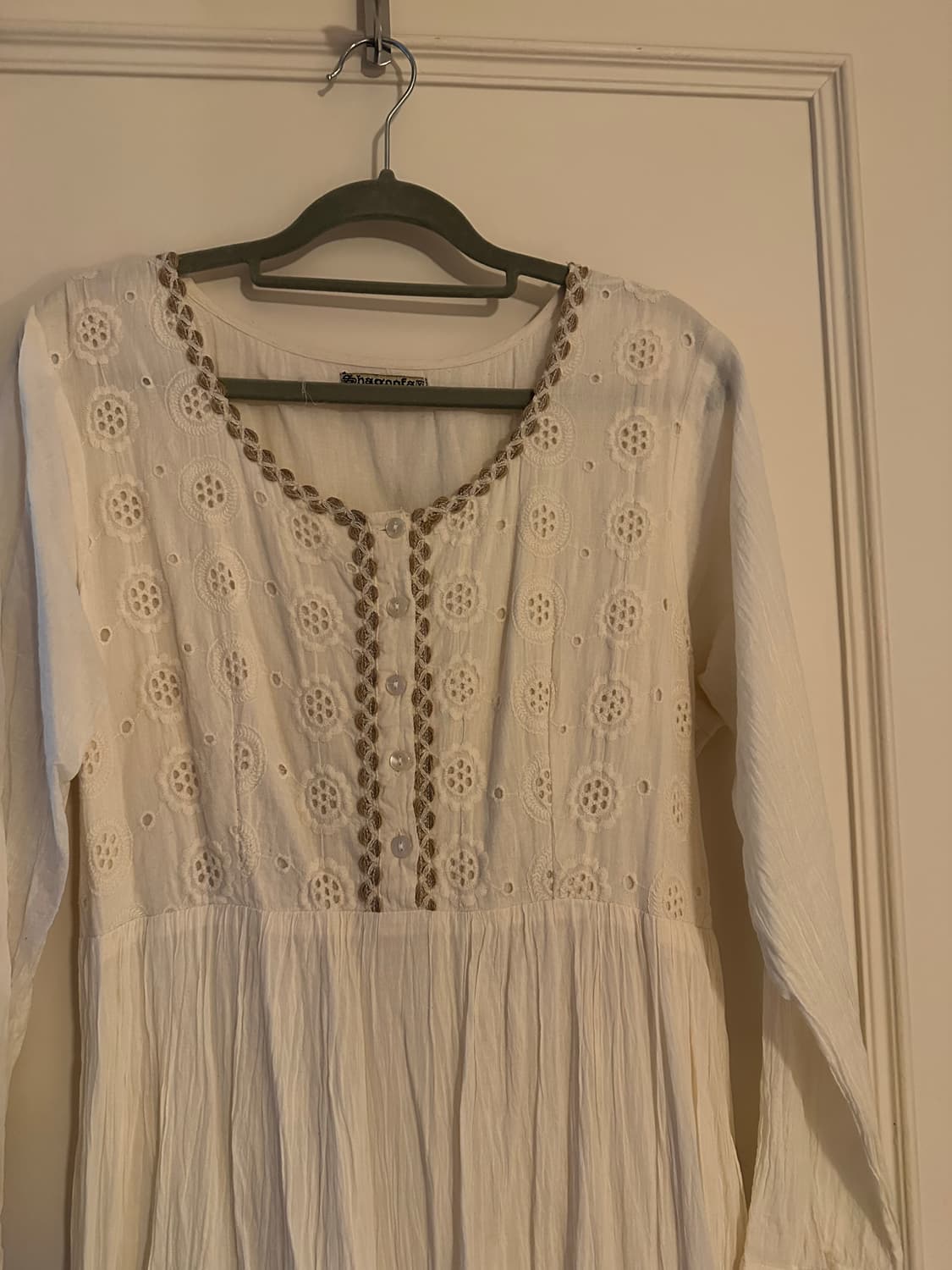 펀칭 레이스 화이트 원피스 상품이미지2