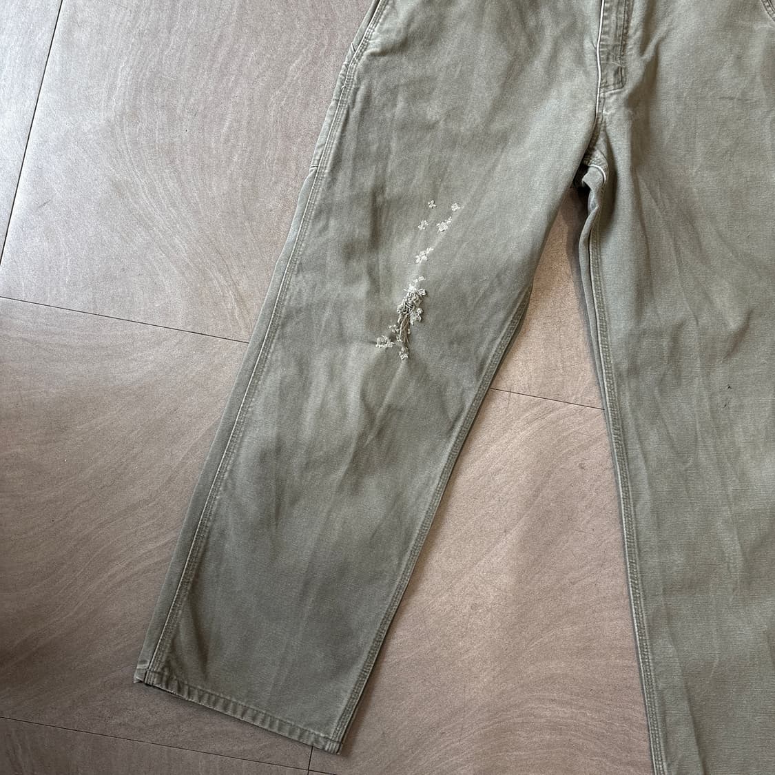 칼하트 오리지널 모스 그린 카펜터 팬츠 상품이미지7