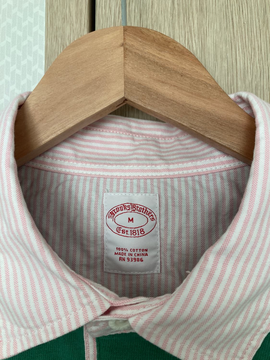 브룩스브라더스 그린 / 퍼플 스트라이프 럭비티 M 상품이미지2