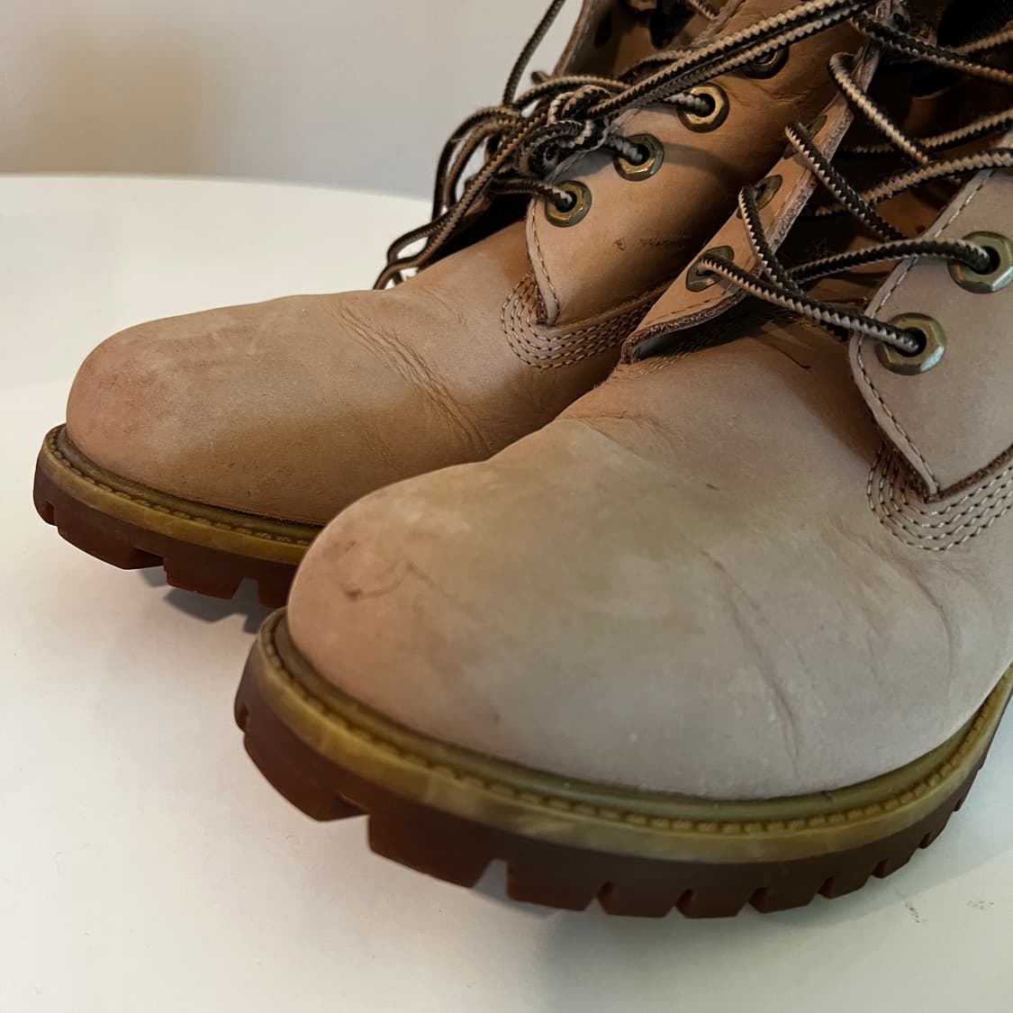 팀버랜드 6인치 프리미엄 워터프루프 와이드 핏 부츠 오프 화이트 누벅' 상품이미지5