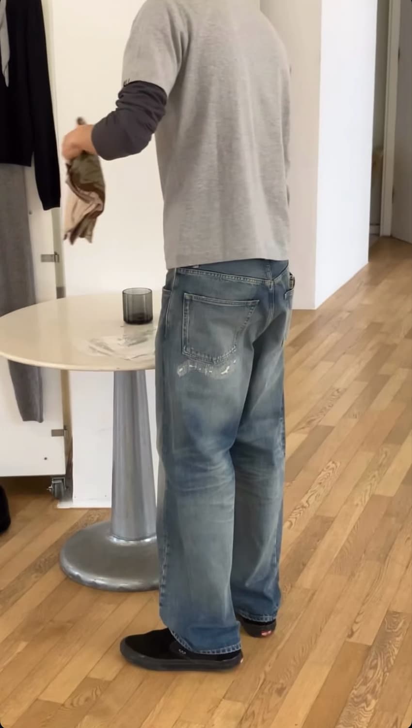 선플라워 와이드 트위스트 데님 Well Worn 상품이미지3