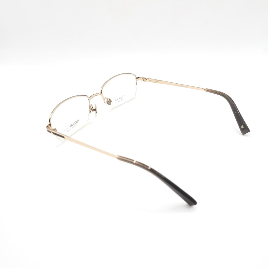 데드스탁 라운드사각 티타늄 골드 반무테 안경  333 상품이미지4