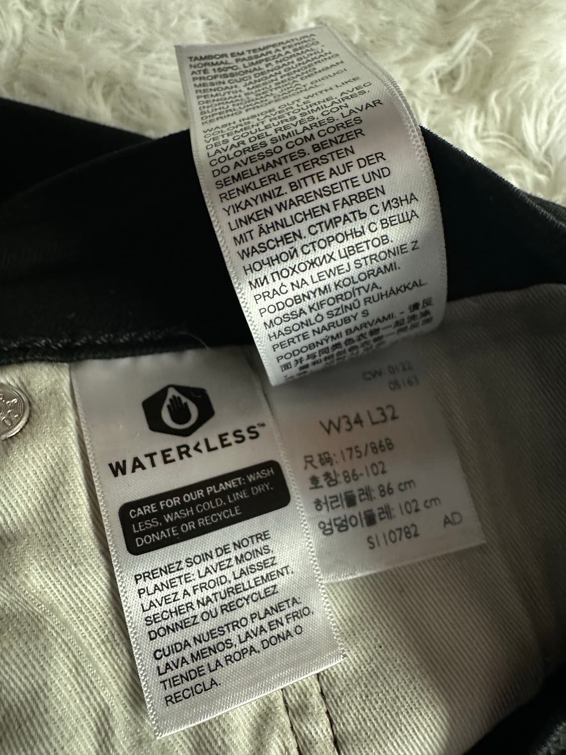 리바이스 프리미엄 블랙 진 W34 L32 상품이미지5