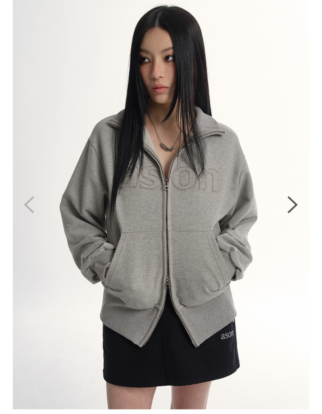 애즈온 베이집업 그레이 상품이미지1