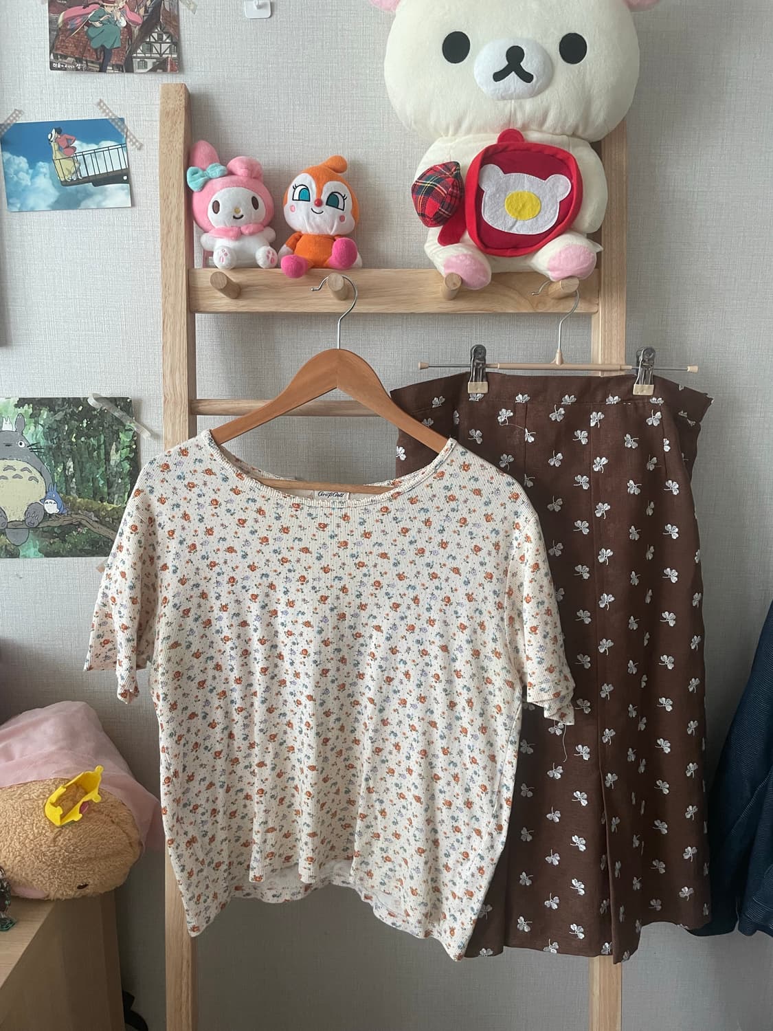 모리걸 빈티지 베이지 잔꽃 set 🤎🌸 상품이미지3