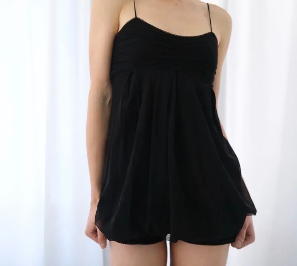 루즈슬립오버 Mesh Fluff Mini Top 상품이미지1