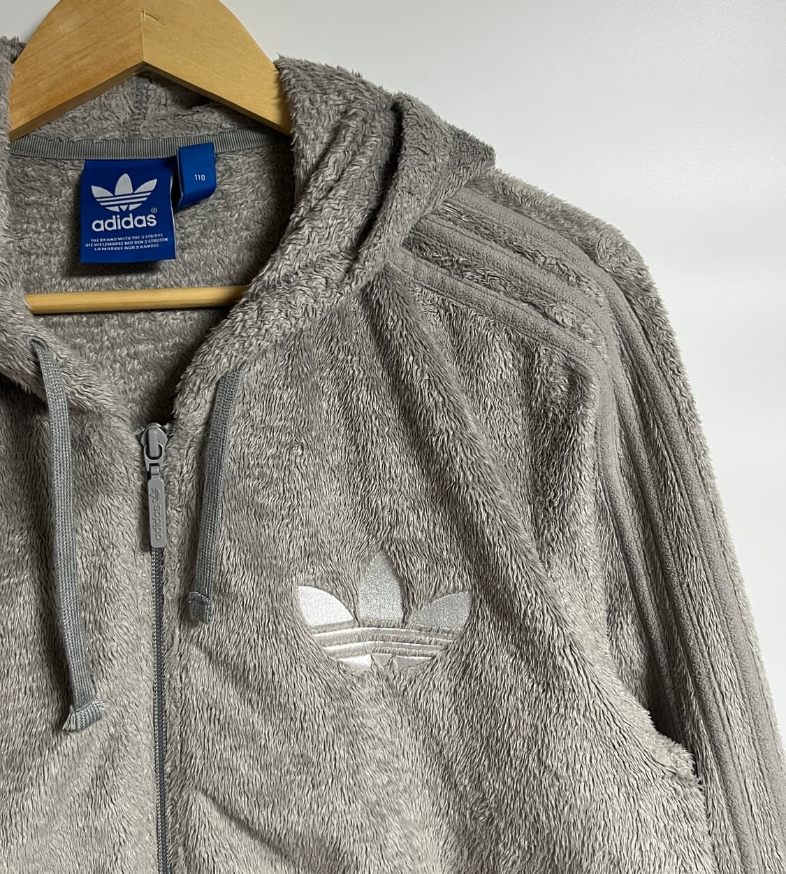 공용 아디다스 쉐르파 후드집업 자켓 플리스 110 상품이미지4