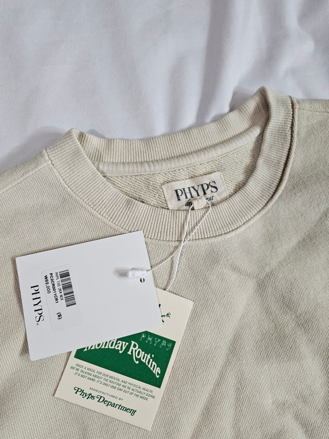 [s] 새상품) PHYPS 피지컬 디파트먼트 맨투맨 스웨트 셔츠 상품이미지7