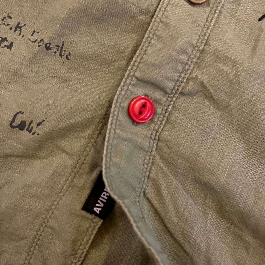 아비렉스 핸드스케치 코튼/린넨 셔츠 L 상품이미지4