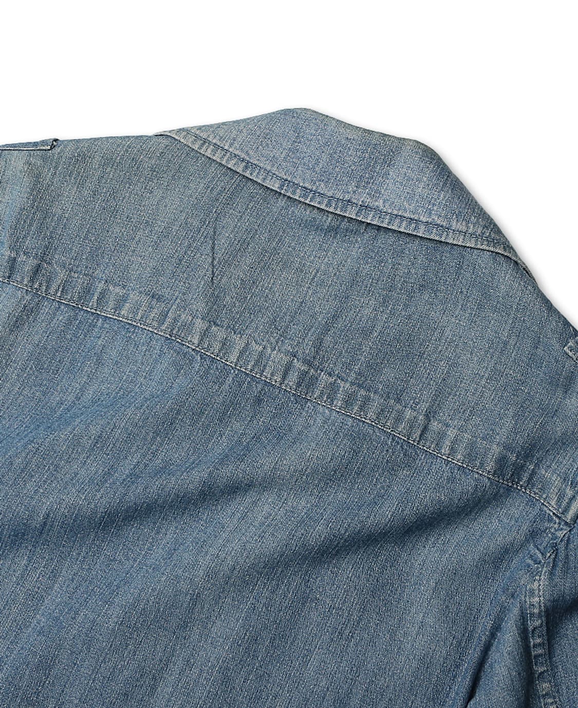 바구따 [Bagutta] 연청 오픈칼라 데님 셔츠 자켓 이탈리아 셔켓 상품이미지6