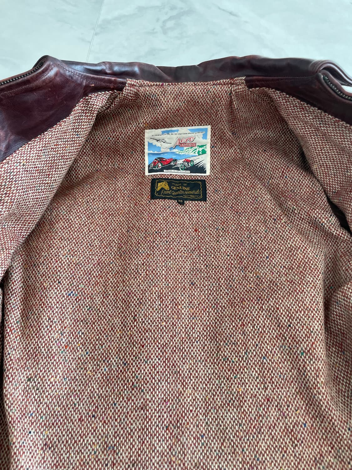 [38] 에어로레더 하프벨트 크롬악셀 호스하이드 말가죽 코도반 상품이미지3