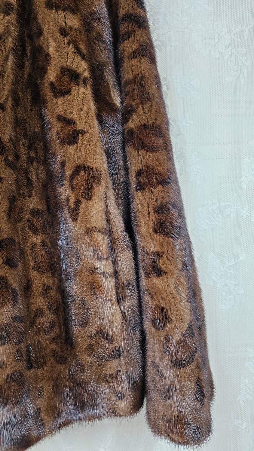 레오파드 무늬 밍크 코트 상품이미지8