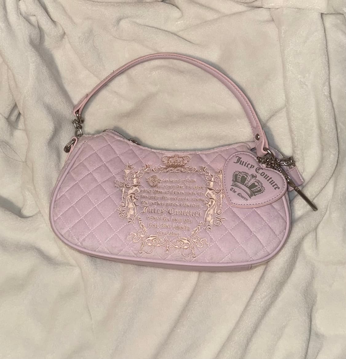 쥬시꾸뛰르 테일 핑크 벨벳 미니백 숄더백 베이비베어 베메클 히메갸루빈티지 상품이미지1