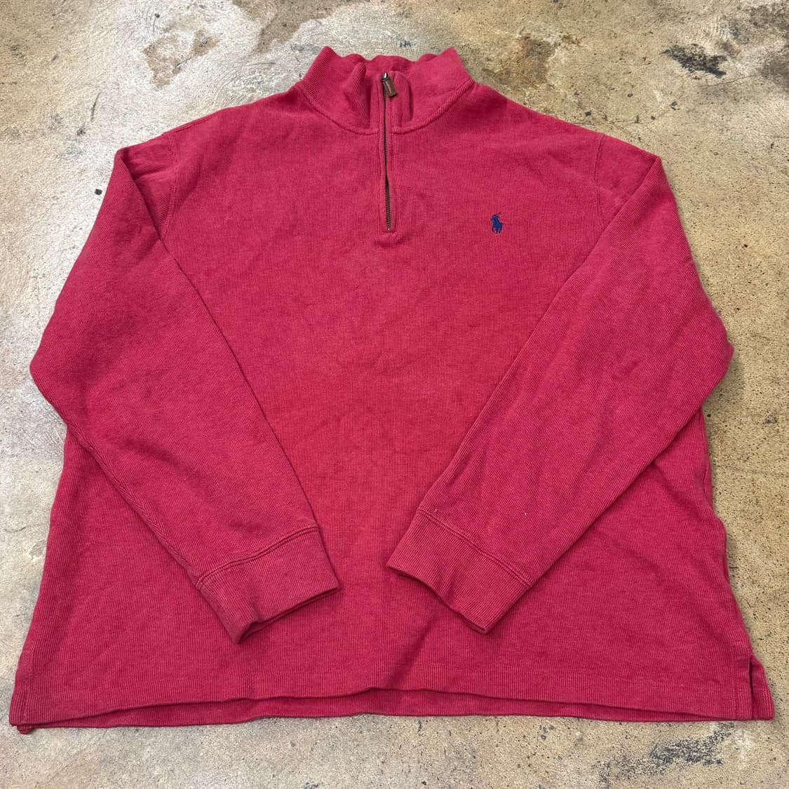 [정품/XL] 폴로 랄프로렌 레드 하프집업 맨투맨 b14 상품이미지2