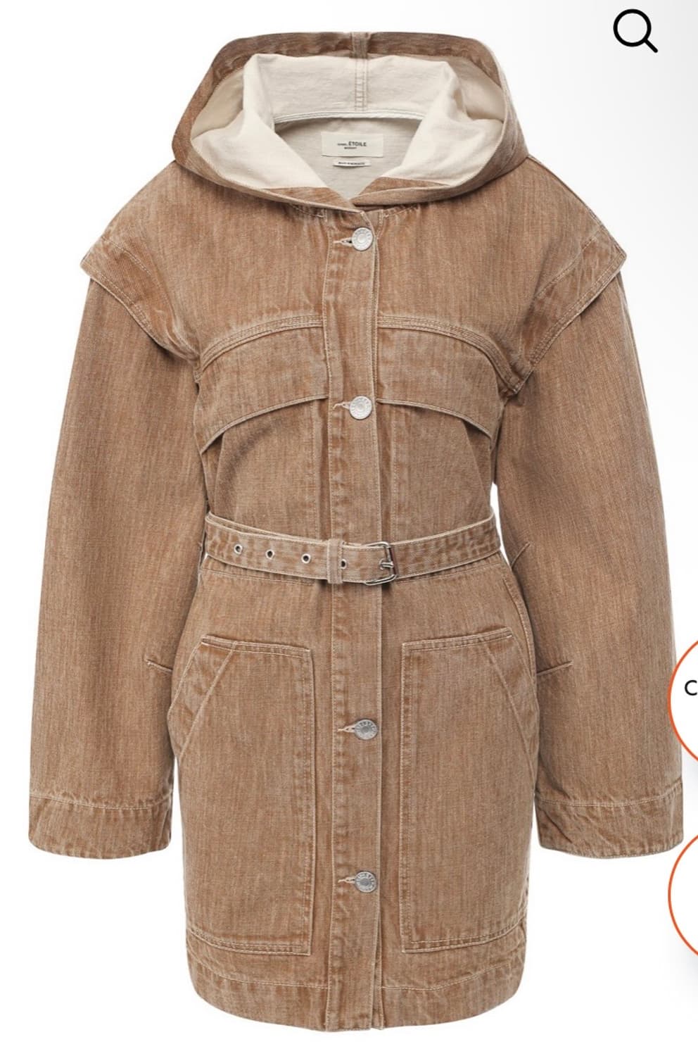 이자벨마랑 버건디컬러 데님 후드 자켓 상품이미지9