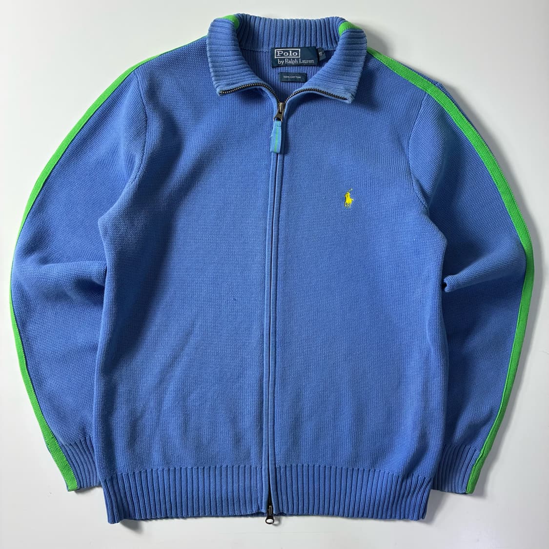 Polo  폴로 랄프로렌 자수 코튼 소라 투웨이 니트집업 상품이미지1