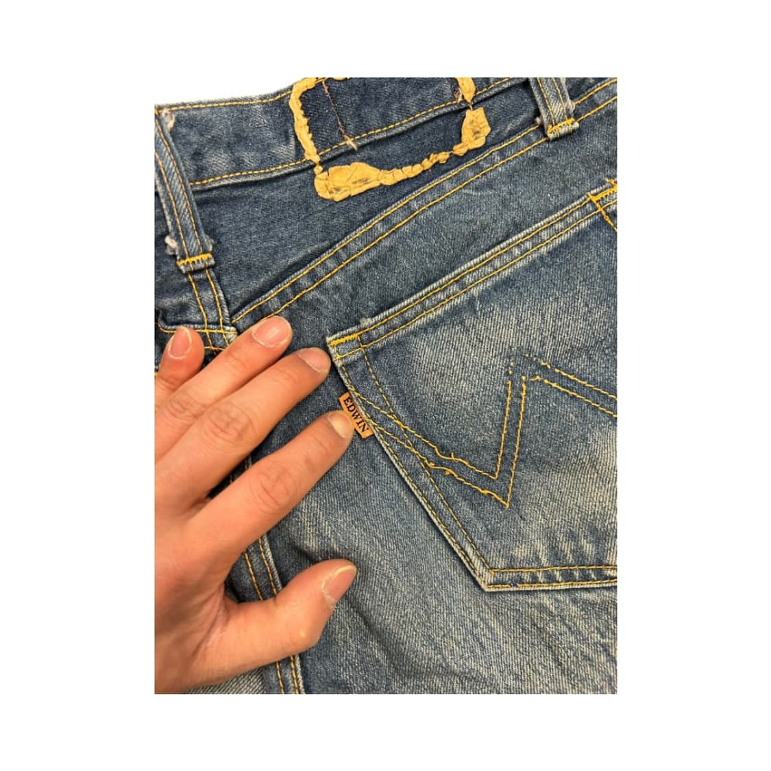 M) 에드윈 워시드 인디고 스트레이트 데님팬츠 BD-049 상품이미지4