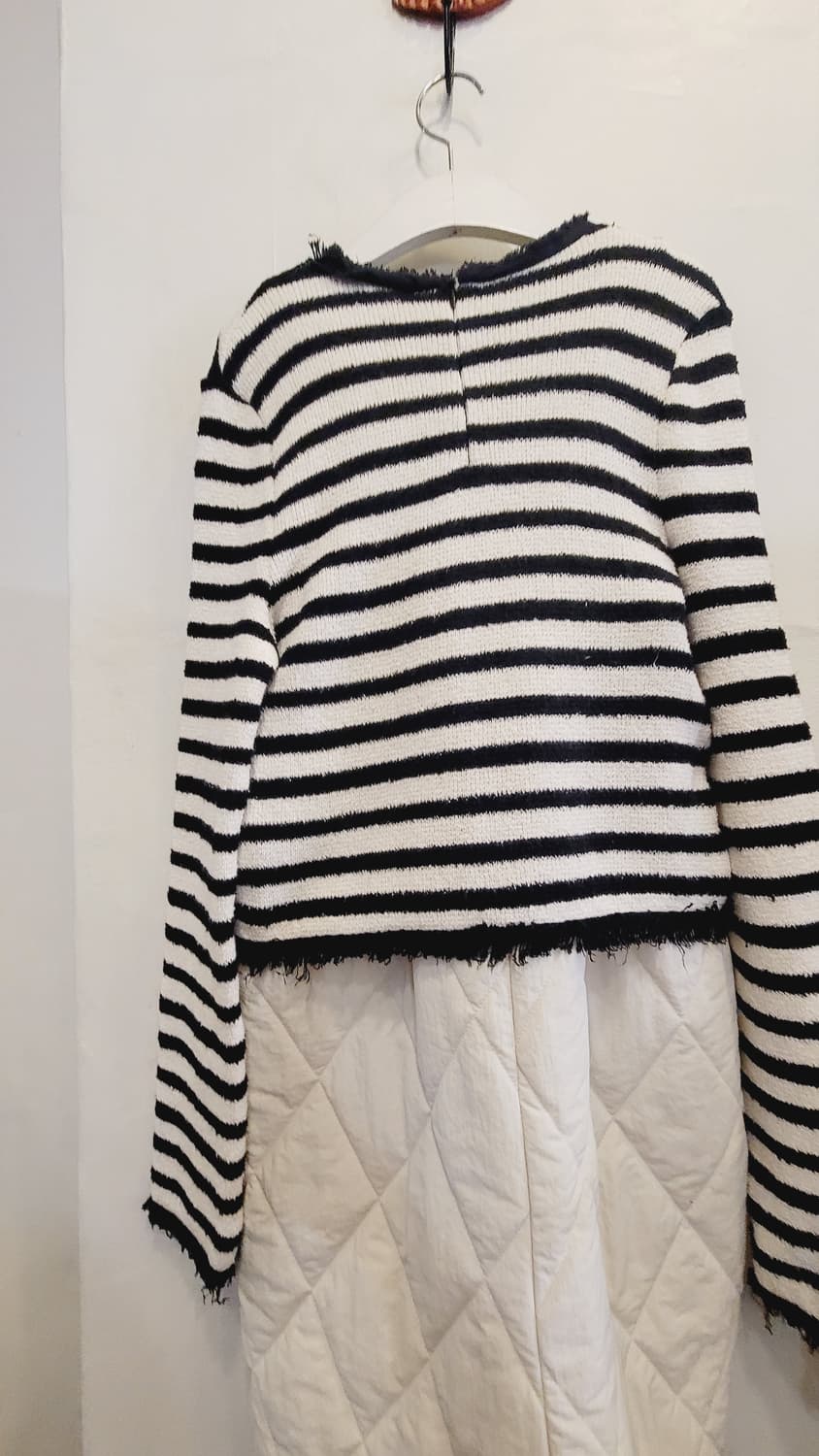 자라 스트라이프 니트 . 퀼팅 누빔 원피스 상품이미지5